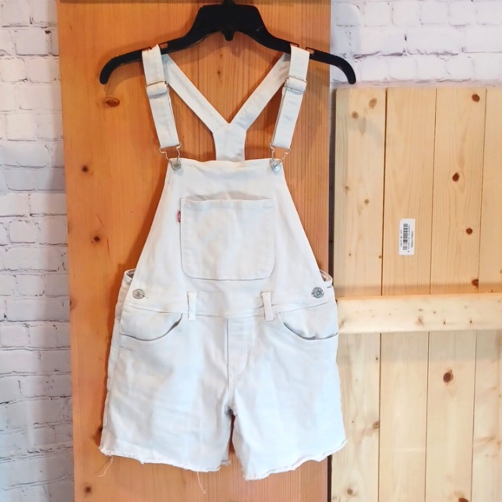 COPY - LEVI WHITE DENIM SHORTALLS GIRLS SIZE 16 EUC